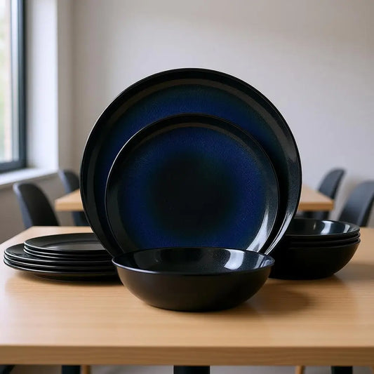 Blue Cosmic Star Melamine Dinnerware Set