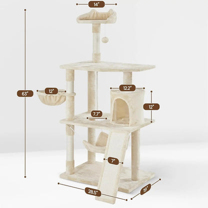 Extra-Large Multi-Level Cat Tree With Activity Zones