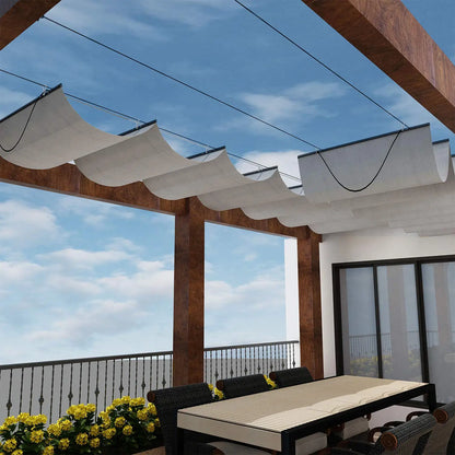 Retractable Pergola Shade Canopy (7' x 28')