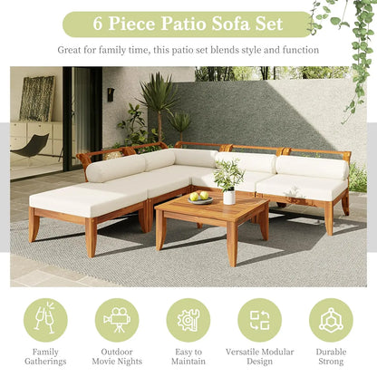 Modular Acacia Outdoor Lounge Collection