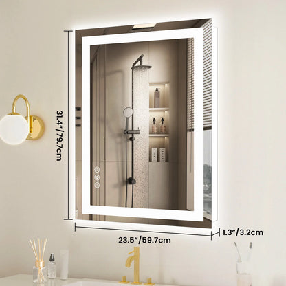LED Bathroom Mirror with Anti Fog and Adjustable Lighting
