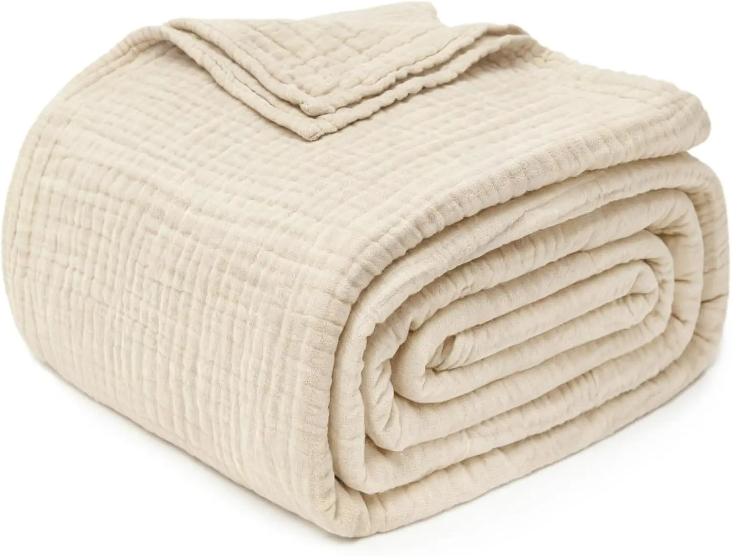 Four-Layer Cotton Muslin Throw Blanket