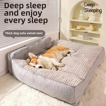 Cozy Plush Pet Bed With Non-Slip Base Design