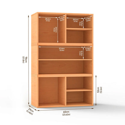 Mid Century Modular Storage Bookcase Cube