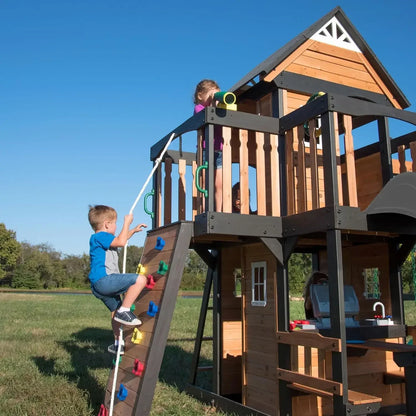 Outdoor Playset with Clubhouse and Multi-Activity Features