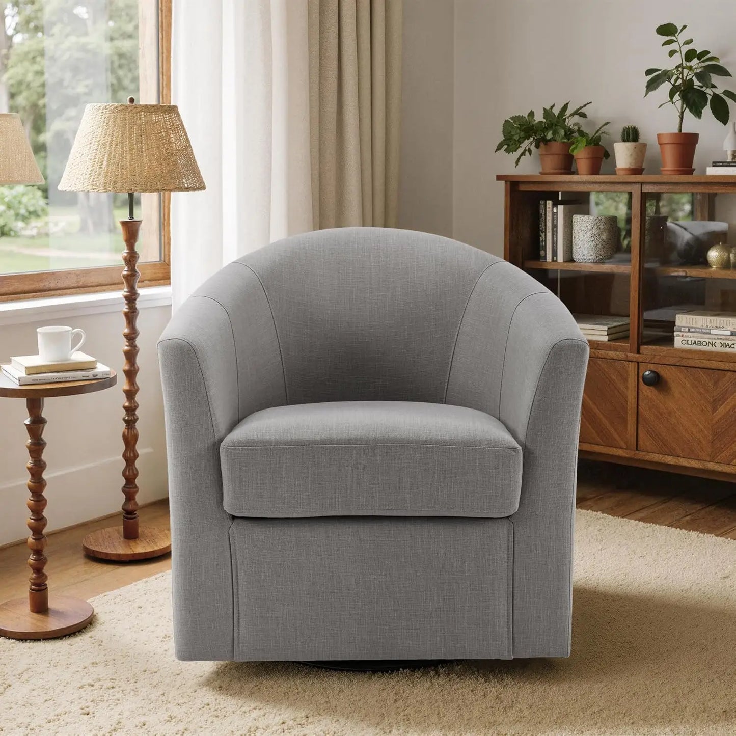 Swivel Barrel Accent Chair