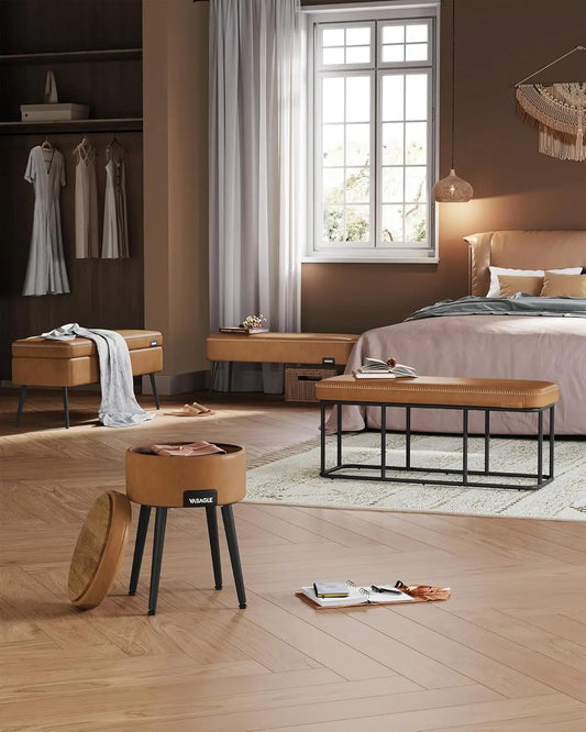 Mid-Century Modern Upholstered Bench