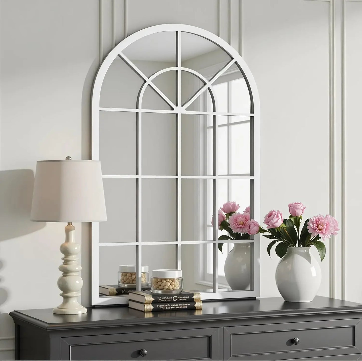42” Arched Window Wall Mirror