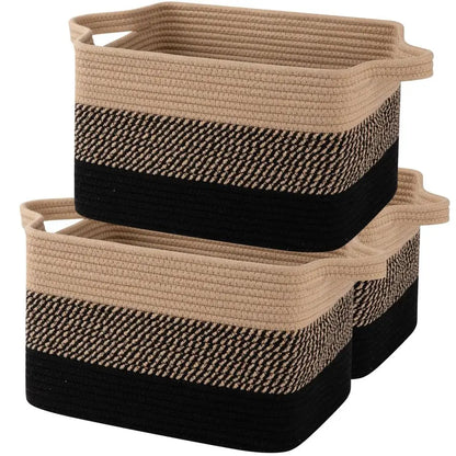 Cotton Rope Storage Basket with Handles