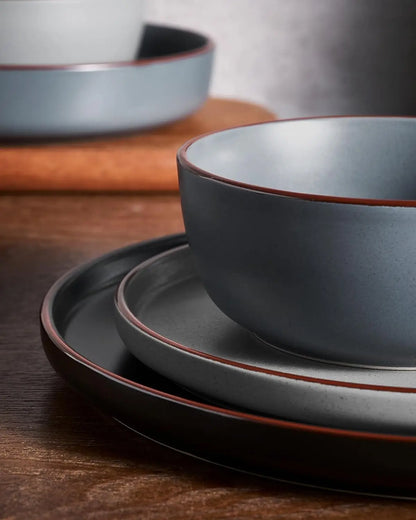 24-Piece Speckled Ceramic Dinnerware Set for 8