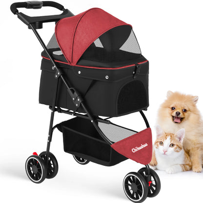 3 in 1 Pet Stroller with Foldable Travel Design