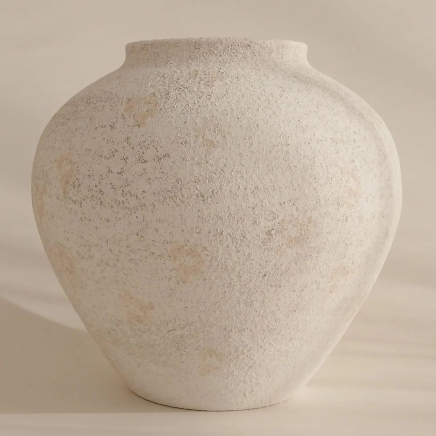 Sculptural Round Vase with Matte Textured Finish