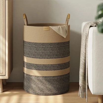 Artisan Woven Cotton Luxury Laundry Hamper