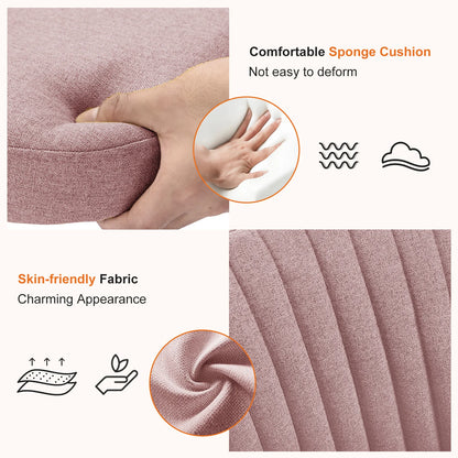 Armless Adjustable Swivel Fabric Desk Chair