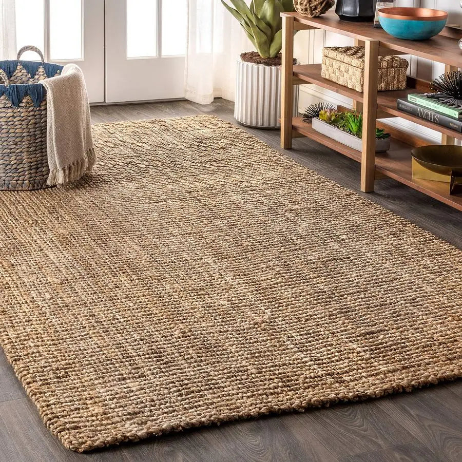 Handwoven Natural Jute Area Rug