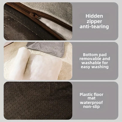 Cozy Plush Pet Bed With Non-Slip Base Design