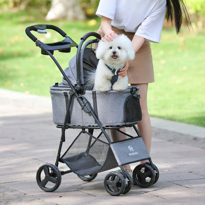 3-in- 1 Waterproof Pet Stroller with Removable Carrier
