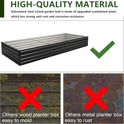 2-Pack Galvanized Steel Raised Garden Bed Kit