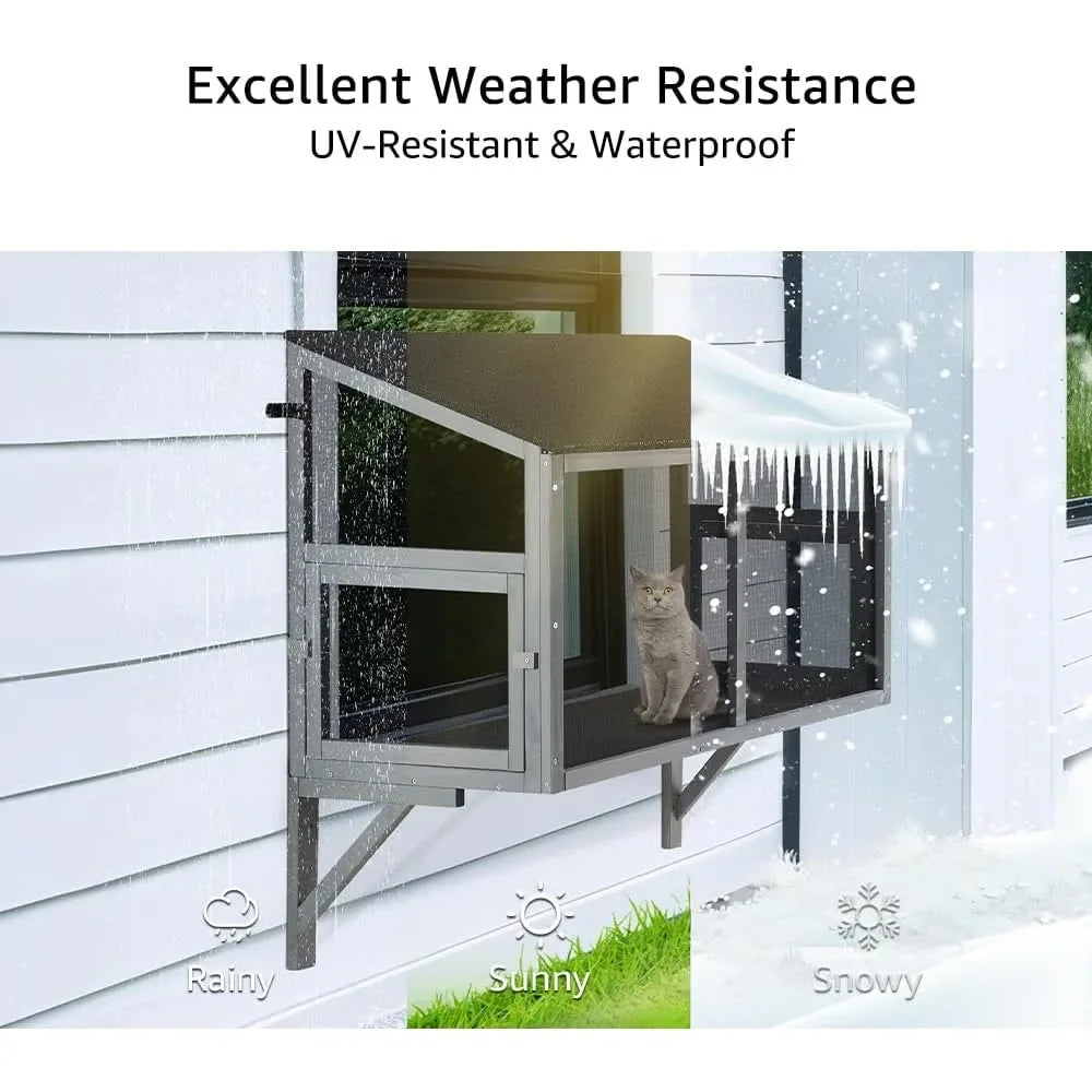 Window Cat Catio Enclosure for Safe Outdoor Viewing