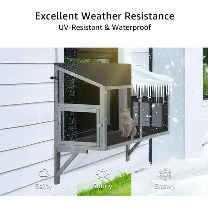 Window Cat Catio Enclosure for Safe Outdoor Viewing
