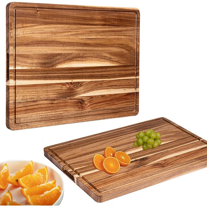 Extra-Large Wooden Cutting Board with Juice Groove