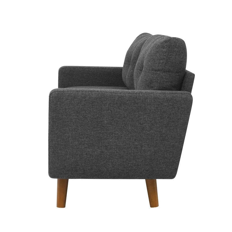 Mid-Century Tufted Upholstered Loveseat