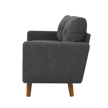 Mid-Century Tufted Upholstered Loveseat