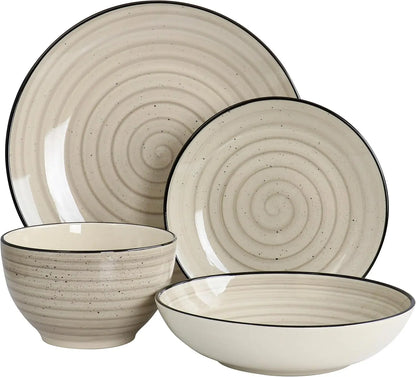24-Piece Stoneware Dinnerware Set For Everyday Dining
