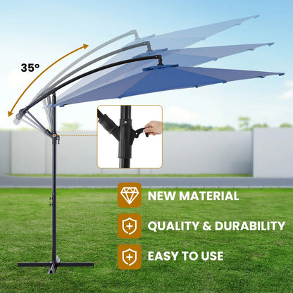 Adjustable Cantilever Umbrella with UV Protection