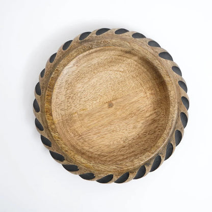 Handcrafted Mango Wood Decorative Serving Bowl