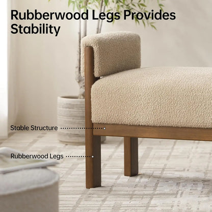 Upholstered Bedroom Bench with Timeless Elegant Design