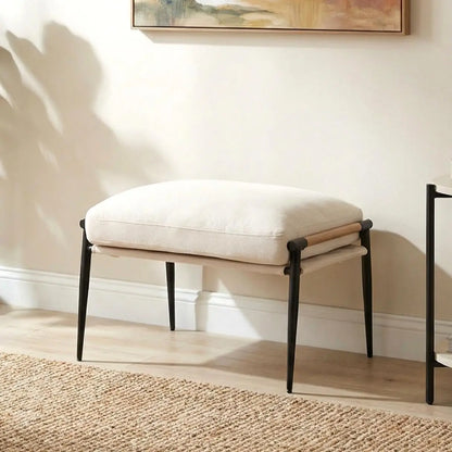 Modern Upholstered Accent Chair with Ottoman