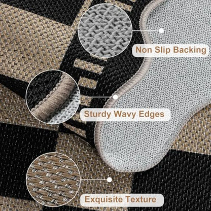 Checkered Washable Entryway Rug, 2' x 3'