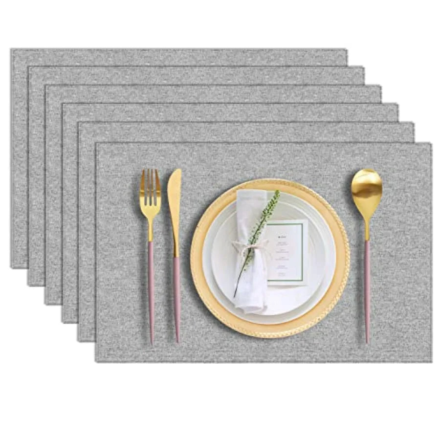 Cotton Blend Woven Placemats, Set of Six