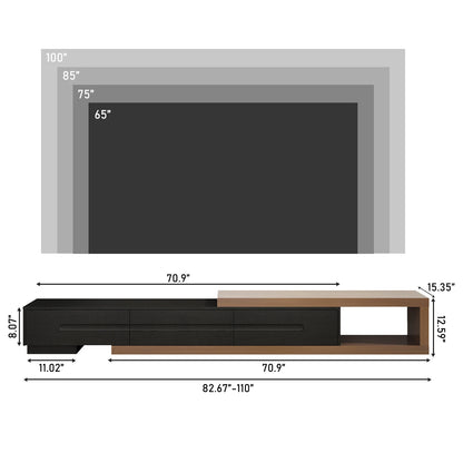 Extendable Walnut TV Console
