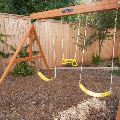 Wooden Playset with Slide and Monkey Bars for Kids