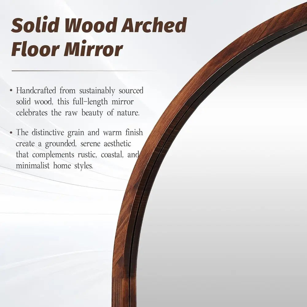 Oversized Full-Length Floor Mirror with Wood Frame