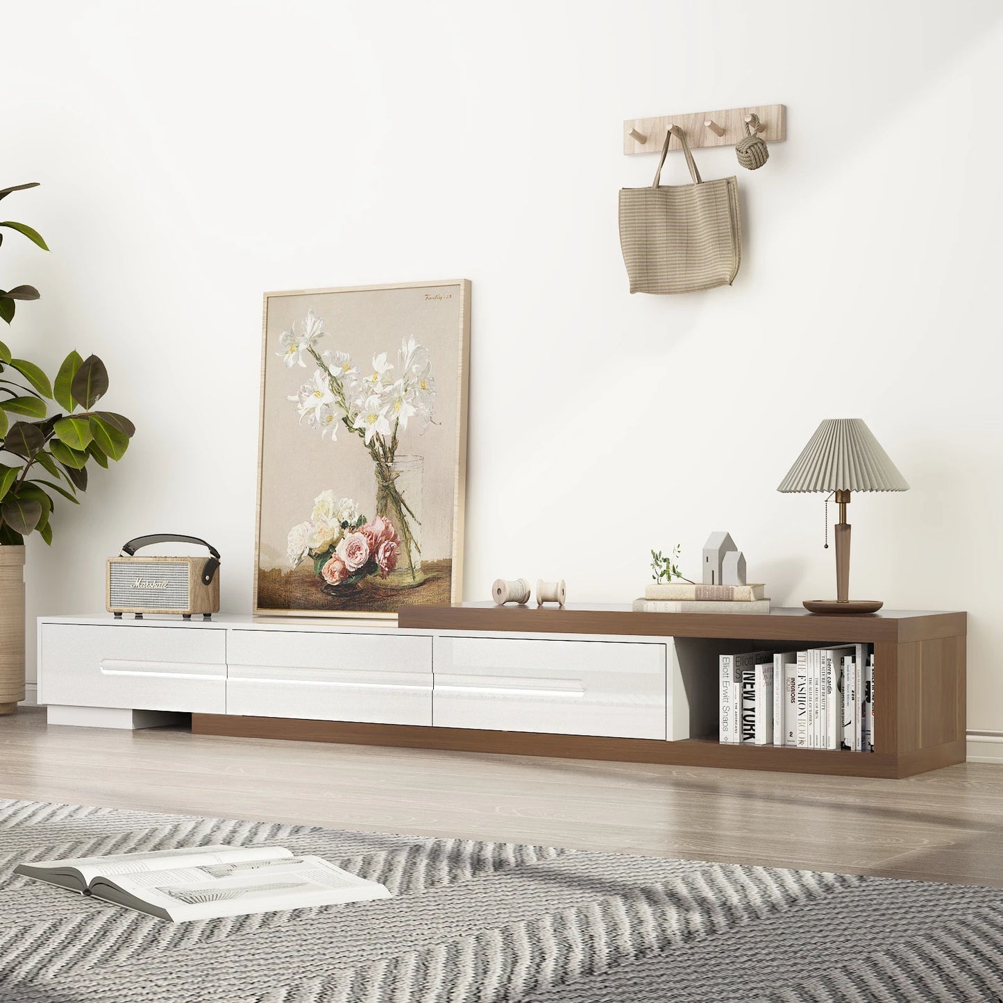 Extendable Walnut TV Console