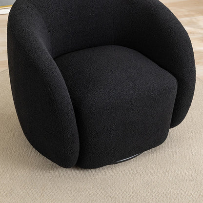 Swivel Barrel Accent Chair With Sculpted Comfort Design