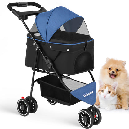 3 in 1 Pet Stroller with Foldable Travel Design