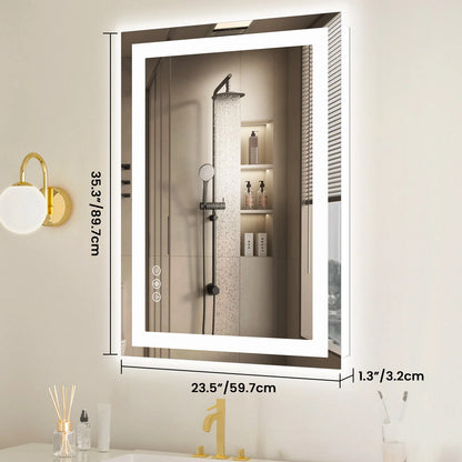 LED Bathroom Mirror with Anti Fog and Adjustable Lighting