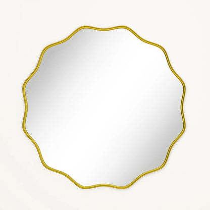 Wavy Round Deep Frame Wall Mirror