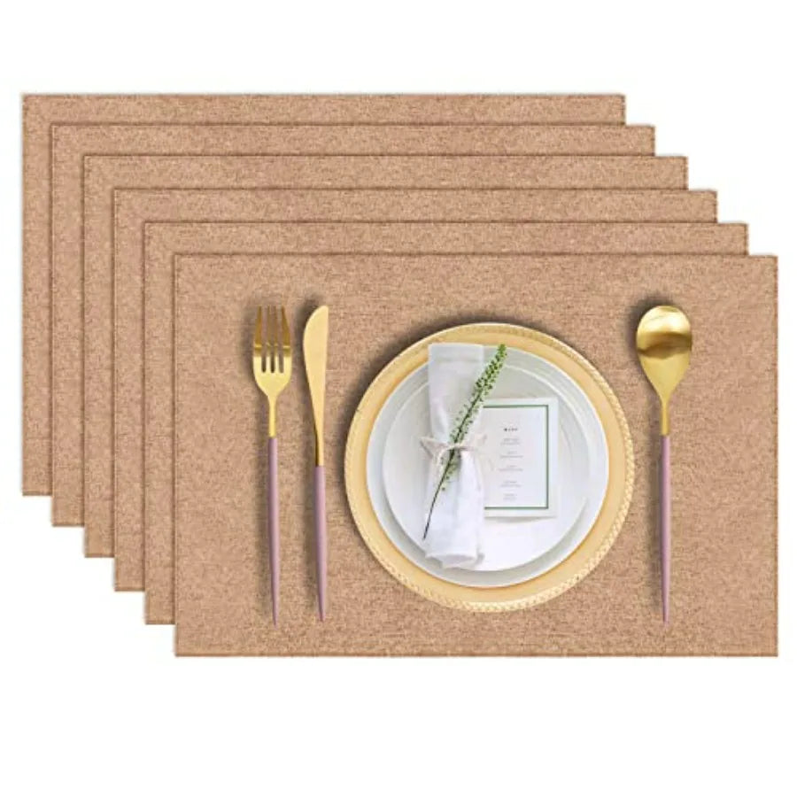 Cotton Blend Woven Placemats, Set of Six