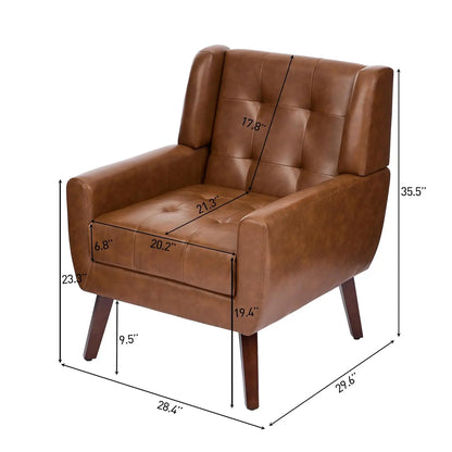 Modern PU Leather Accent Chair