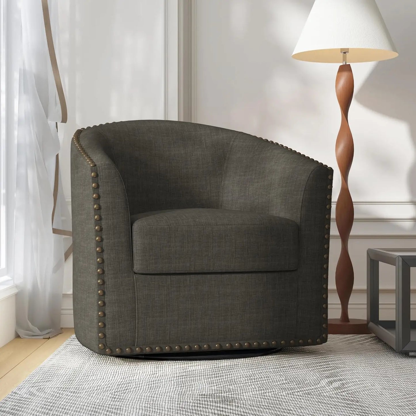 Swivel Barrel Accent Chair