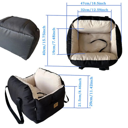 Cozy Travel Pet Car Seat With Safety Belt Design