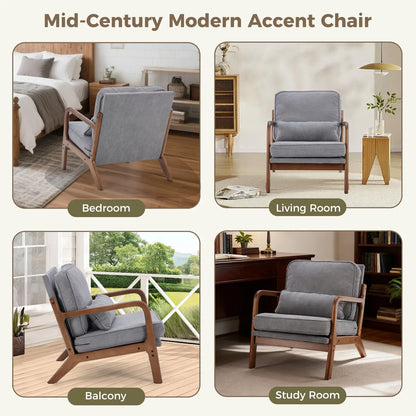 Mid-Century Upholstered Accent Chair