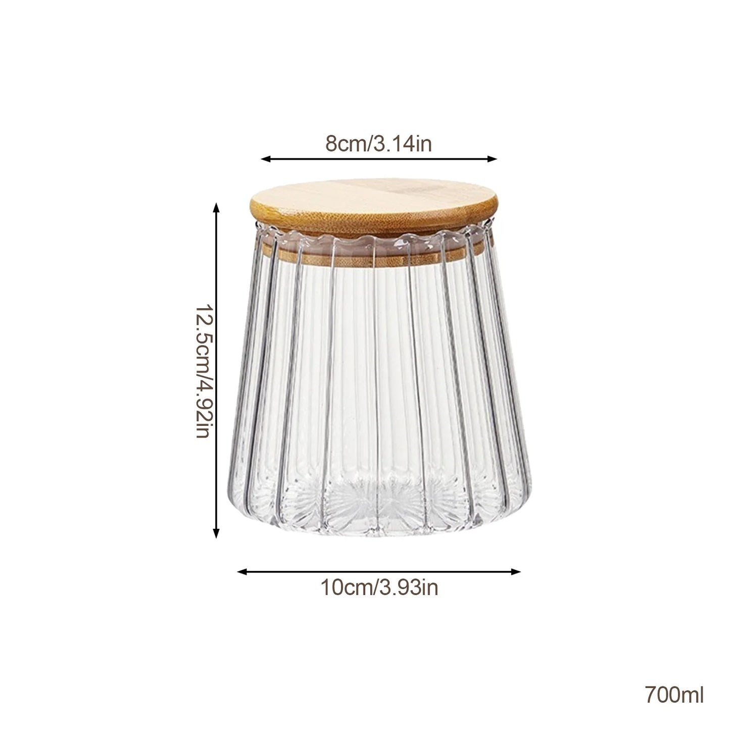 Glass Tea & Spice Storage Jars with Airtight Lids
