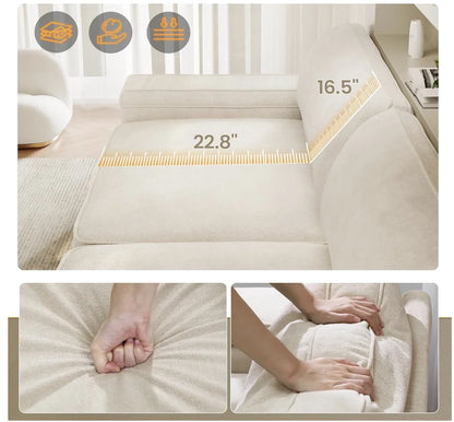 Modern Sofa with Hidden Storage and USB Charging