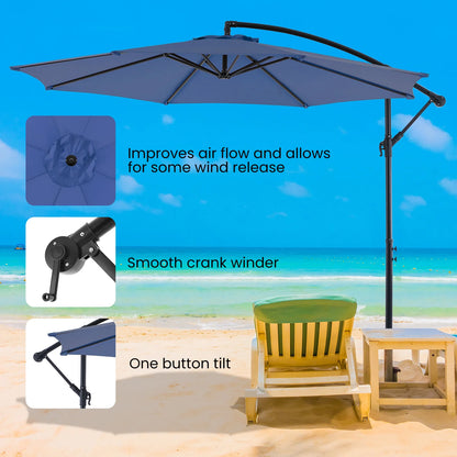 Adjustable Cantilever Umbrella with UV Protection